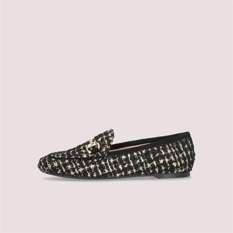 SLIPPER TWEED CON HEBILLA DORADA