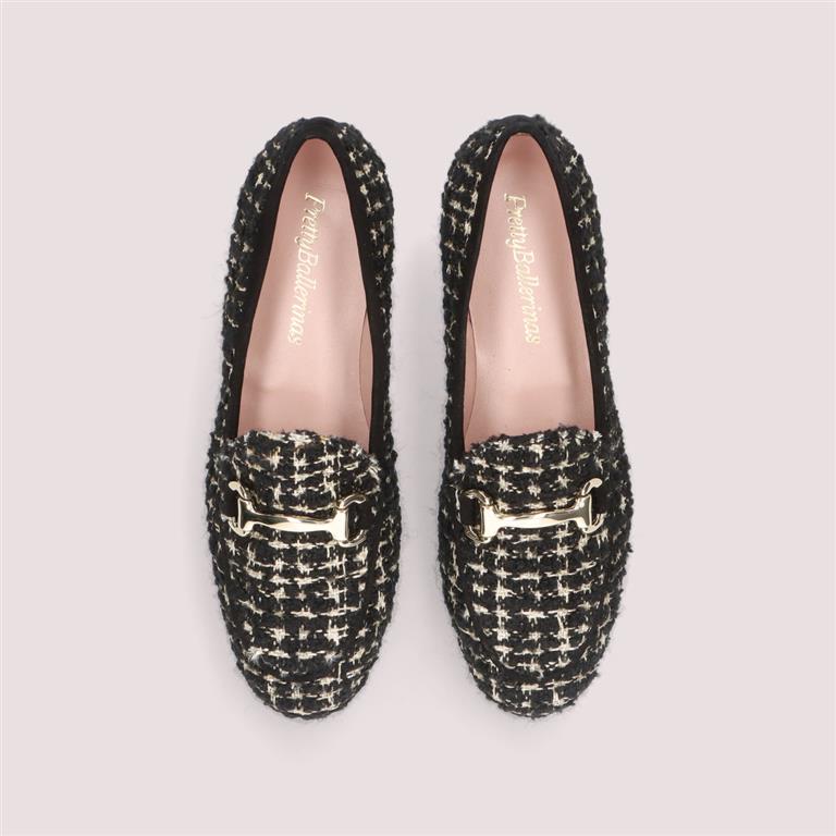 SLIPPER TWEED CON HEBILLA DORADA
