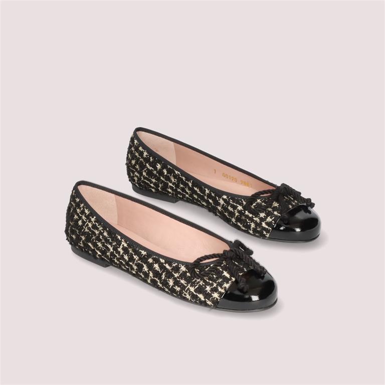 BALLERINA ROSARIO TWEED Y PUNTA CHAROL