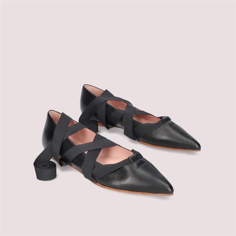 BALLERINA LACE UP NEGRA