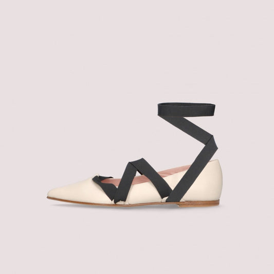 BALLERINA LACE UP BLANCA